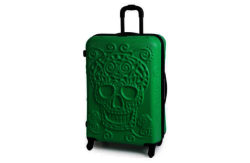 it Luggage Large Skull Suitcase - Bright Green
